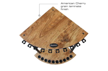 Image of Rush Creek Creations 10 Rod Corner Rack, American Cherry, 15 x 15 x 27, 38-4063