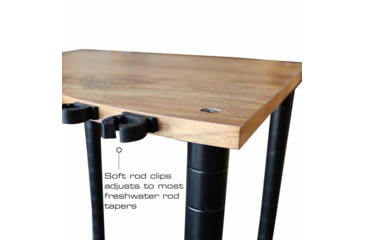 Image of Rush Creek Creations 10 Rod Corner Rack, American Cherry, 15 x 15 x 27, 38-4063