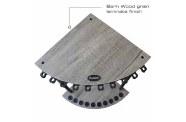 Image of Rush Creek Creations 10 Rod Corner Rack, Barn Wood, Rod Canvas, 15 x 15 x 27, 38-4062