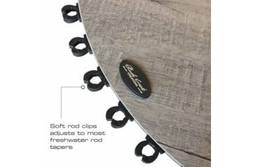 Image of Rush Creek Creations 10 Rod Corner Rack, Barn Wood, Rod Canvas, 15 x 15 x 27, 38-4062