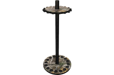 Image of Rush Creek Creations 16 Round Rod Storage Rack with 38mm Steel Post, Camouflage Realtree / Black, 39-7009