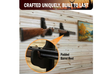 Image of Rush Creek Creations 2-Piece Padded Gun Display Wall Hooks, Black, 38-5073