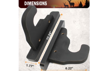 Image of Rush Creek Creations Creations Single Gun Rack for Rifle/Shotgun, Black, Small, 38-5073