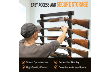 Image of Rush Creek Creations 5 Gun Wall Rack, Black, 38-5040