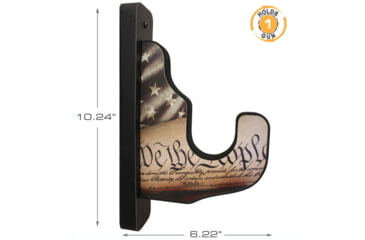 Image of Rush Creek Creations Americana Wall Gun Display Hooks, Red/White/ Blue, 10.2 x 1.7 x 6.2, 38-4084