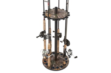 Image of Rush Creek Creations Realtree 16 Round Rod Storage Rack with 38mm Steel Post, 39-7009