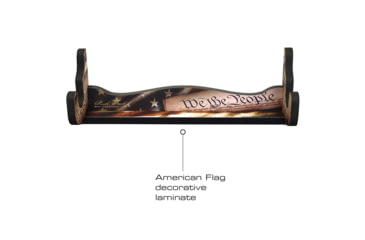 Image of Rush Creek Creations Single Gun Wall Rack, Americana, Red/White/Blue, 21 x 5 x 7, 38-4060