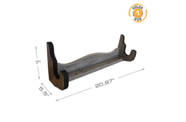 Image of Rush Creek Creations Single Gun Wall Rack, Barn Wood, 21 x 5 x 7, 38-4066