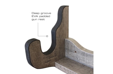 Image of Rush Creek Creations Single Gun Wall Rack, Barn Wood, 21 x 5 x 7, 38-4066