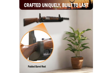 Image of Rush Creek Creations Single Gun Wall Rack, Black, 38-5076