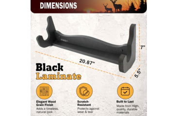 Image of Rush Creek Creations Creations Indoor 1-Gun Rack for Shooting Rifles/Airsoft Shotguns, Black, Small, 38-5076