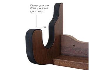 Image of Rush Creek Creations Single Gun Wall Rack, Dark Walnut, 21 x 5 x 7, 38-4068