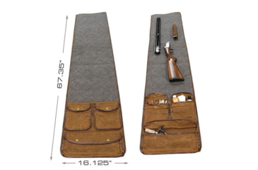 Image of Rush Creek Creations Weather Resistant Portable Gun Cleaning Mat, Tan Canvas, 69 x 16 x .5, 42-0000