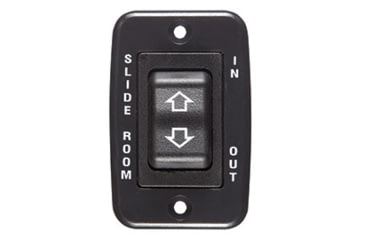 Image of RV Designer Dc Contoured Rocker Switch In/Out - 40 Amp, Black, S141