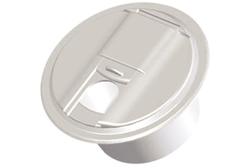 Image of RV Designer Round Universal Cable Hatch 5in x 3, Polar White, B101