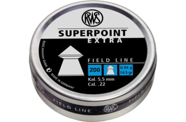 Image of RWS Superpoint Extra Field Line .22 Pellets, 14.5 Grain, Pointed, 200 Pack, 2317410