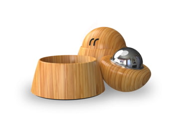 Image of Rykr Roll Grinder w/Base Massager, Bamboo, 3.25in Dia. X 2.5in H, RR2W