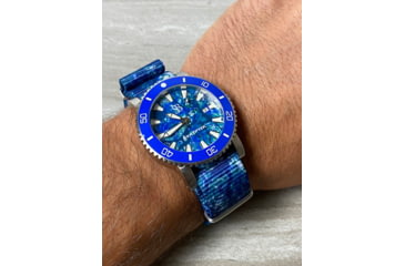 Image of S&amp;B Watches Atlantis A2 KRYPTEK Dive Watch, Silver Case W/ Oceanus Blue Dial, 44mm, ATKR101