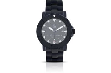 Image of Smith &amp; Bradley Watches Atlantis Pro Automatic Watch, Black Case/Gray Dial, 44mm, ATPR202