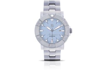 Image of Smith &amp; Bradley Watches Atlantis Pro Automatic Watch, Silver Case/Light Blue Dial, 44mm, ATPR101