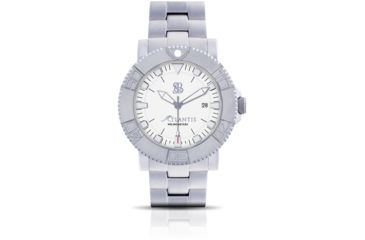 Image of Smith &amp; Bradley Watches Atlantis Pro Automatic Watch, Silver Case/White Dial, 44mm, ATPR103
