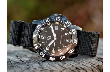 Image of S&amp;B Watches SANS-13 KRYPTEK Tactical Watch, Black Case W/ Nox Black Dial, 42mm, SAKR201
