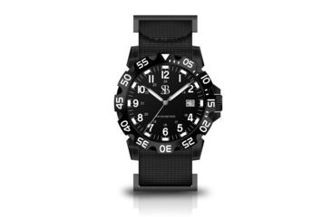 Image of Smith &amp; Bradley Watches SANS-13 Tactical Sport Watch, Black Case/Black Dial, 42mm, SAN201