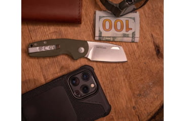 Image of SOG Specialty Knives &amp; Tools Stout FLK Folding Knife, 2.1 in Blade, D2 Steel, OD Green, SOG14031157