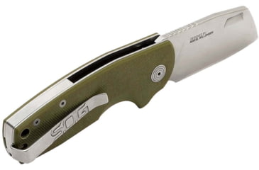 Image of SOG Specialty Knives &amp; Tools Stout FLK Folding Knife, 2.1 in Blade, D2 Steel, OD Green, SOG14031157