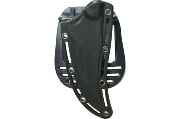 Image of S-TEC Fixed Blade Knife, 9in Overall, 4.25in Satin SS Blade, Black Finger Grooved G10 Handle, Black Nylon Sheath, T25139