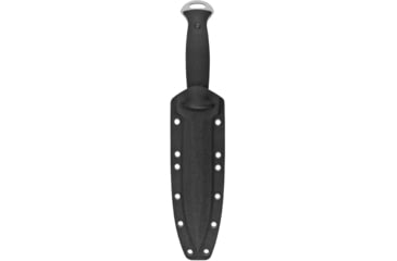 Image of S-TEC Framelock Cleaver Blade Knife Fixed Blade Knife, 12in Overall, 7in Satin Double Edge 8Cr13Mov SS Blade, Black Textured G10 Handle, Black Nylon Sheath, T22010
