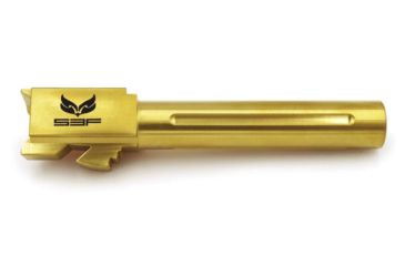 Image of S3F Solutions Glock 23 Drop In Match Grade Barrel 9mm Conversion Fluted, Titanium Nitride, Gold, S3FG239mmFTiN