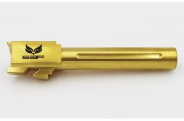 Image of S3F Solutions Glock 26 Drop in Match Grade Barrel Fluted, Titanium Nitride, Gold S3FG26FTiN