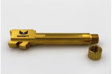 Image of S3F Solutions Glock 26 Drop in Match Grade Barrel Fluted, Titanium Nitride, Gold S3FG26FTiN
