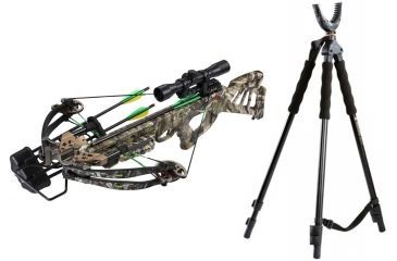 Image of SA Sports Outdoor Gear Empire Beowulf, Crossbow Pkg. Camouflage, 611 W/ Vanguard Quest Tripod