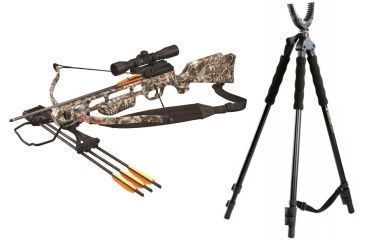 Image of SA Sports Outdoor Gear Fever Crossbow Pkg., Camouflage, 543 W/ Vanguard Quest Tripod