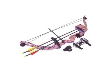Image of SA Sports Outdoor Gear Majestic Youth Bow, Pkg. Pink Camouflage 20lbs. RH 566