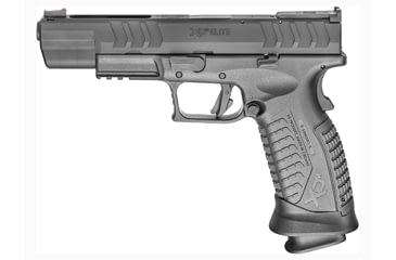 Image of Springfield Armory XD-M-Elite Pistol, 9mm Luger, 5.25 in barrel, black polymer frame, integrated polymer grip, recoil operated semi-automatic, striker single-action, trigger safety, fiber-optic front, adj. target rear, 22 round magazine, SAXDMELT3-FRRMPG