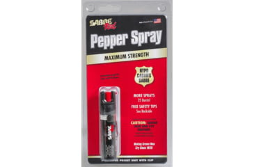 Image of Sabre .75 oz Pocket Unit Pepper Spray w/Clip, BLACK P-22-OC-US