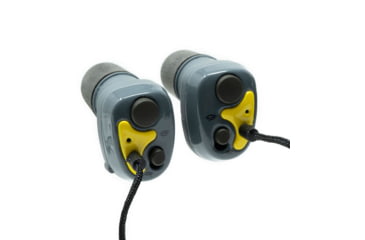 Image of Saf-T-Ear Electronic Hearing Protection SafetyBuds, 25dB NRR, Gray/Yellow, ERSTE-BUDS