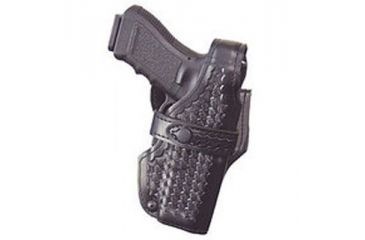 Image of Safariland 070 SS III Mid-Ride Level-III Retention, S&amp;W Perf. Center 6 1/2in. Scope Mount T.S.W.356, Basket Weave Black, Right Hand, 070-18-181