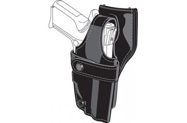 Image of Safariland 0705 Duty Holster, SSIII Low-Ride, Level III Retention - Hi Gloss Black, Right Hand 0705-73-91