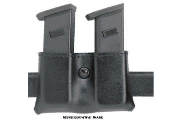 Image of Safariland 079 Concealment Double Magazine Holder, Snap-On,Fits Glock 17/22 STX Plain Black 079-83-41-2