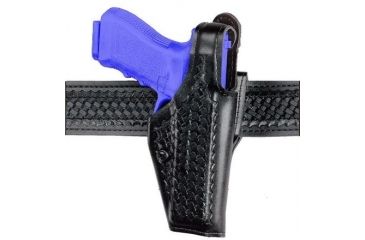 Image of Safariland 200 ''Top Gun'' Mid-Ride, Level I Retention Holster - Plain Black, Left Hand 200-423-162