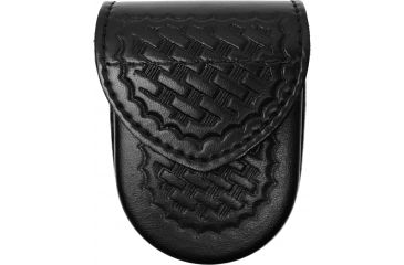 Image of Safariland 290 Double Handcuff Pouch, Top Flap, STX Plain Black, Velcro Fastener - 290-4V 