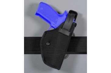 Image of Safariland 4072 Heavy Duty ''Hi-Ride'' Holster - Plain Black, Left Hand 4072-77-42