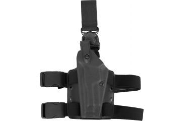 Image of Safariland 6005 SLS Tactical Holster w/ Quick Release Leg Harness - Tactical Black, Left Hand 6005-73-122