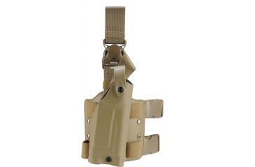 Image of Safariland 6005 SLS Tactical Holster w/Quick Release, H&amp;K .45 Cocked &amp; Locked w/SF X200/X300 4.53in., STX Flat Dark Earth, Right Hand, 6005-3930-551