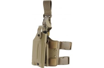 Image of Safariland 6005 SLS Tactical Holster w/Quick Release, H&amp;K .45 Cocked &amp; Locked w/SF X200/X300 4.53in., STX Flat Dark Earth, Right Hand, 6005-3930-551