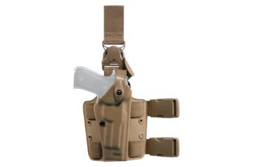 Image of Safariland 6005 SLS Tactical Holster w/Quick Release, S&amp;W M&amp;P .45 w/&amp; w/o Safety w/ITI M3/M6, TLR-1/TLR-2, SF X200/X300 4.5in., Coyote Brown, Right Hand, 6005-51921-761